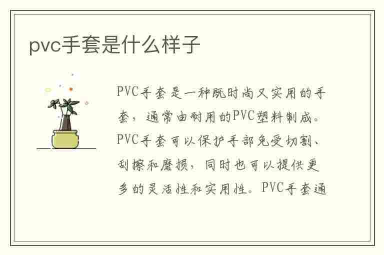 pvc手套是什么样子(pvc手套是什么样子的图片)